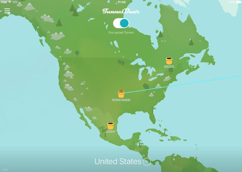 tunnelbear-app-interface