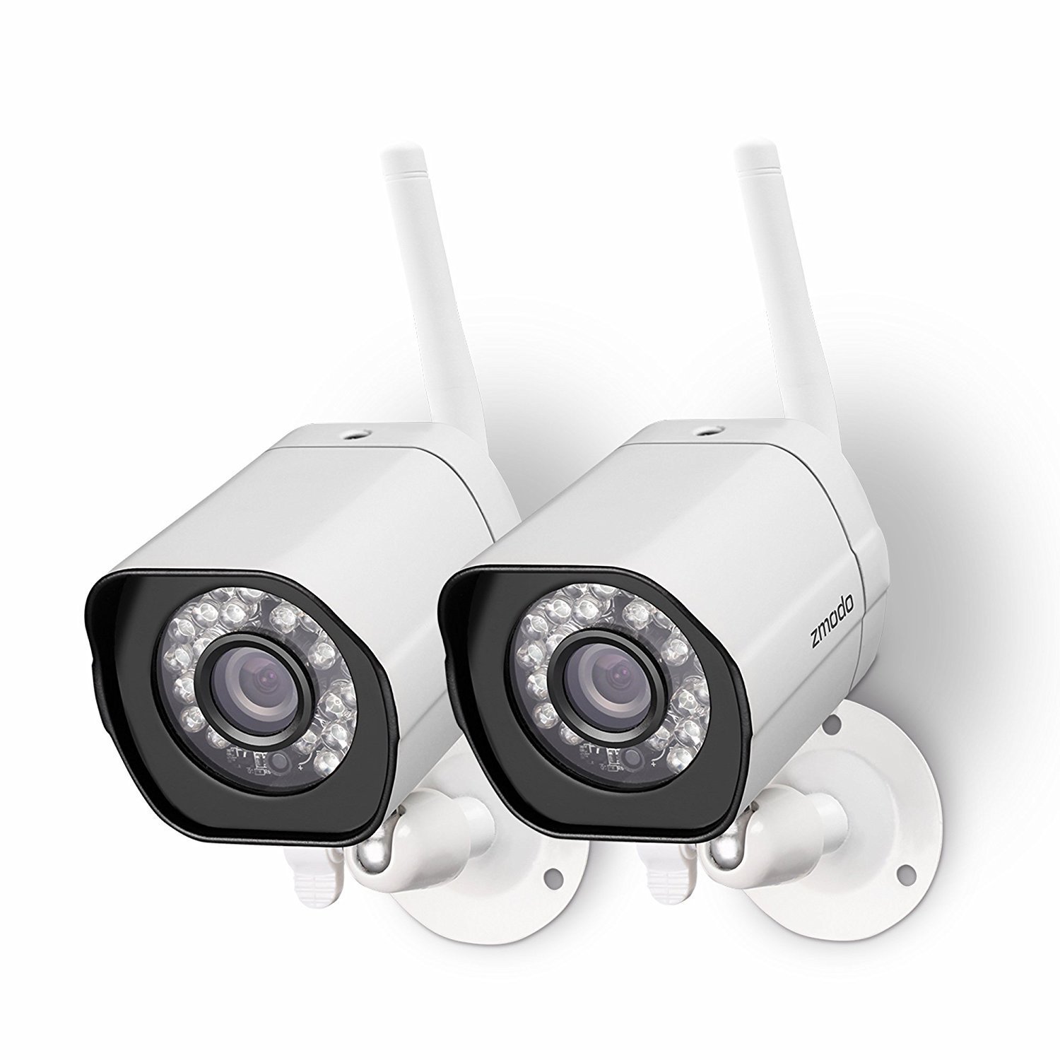 Zmodo Wireless Security Camera System 2 Pack Smart Hd Outdoor Wifi Ip 